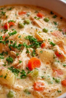 Cremige High Protein Chicken Pot Pie Suppe leicht gemacht