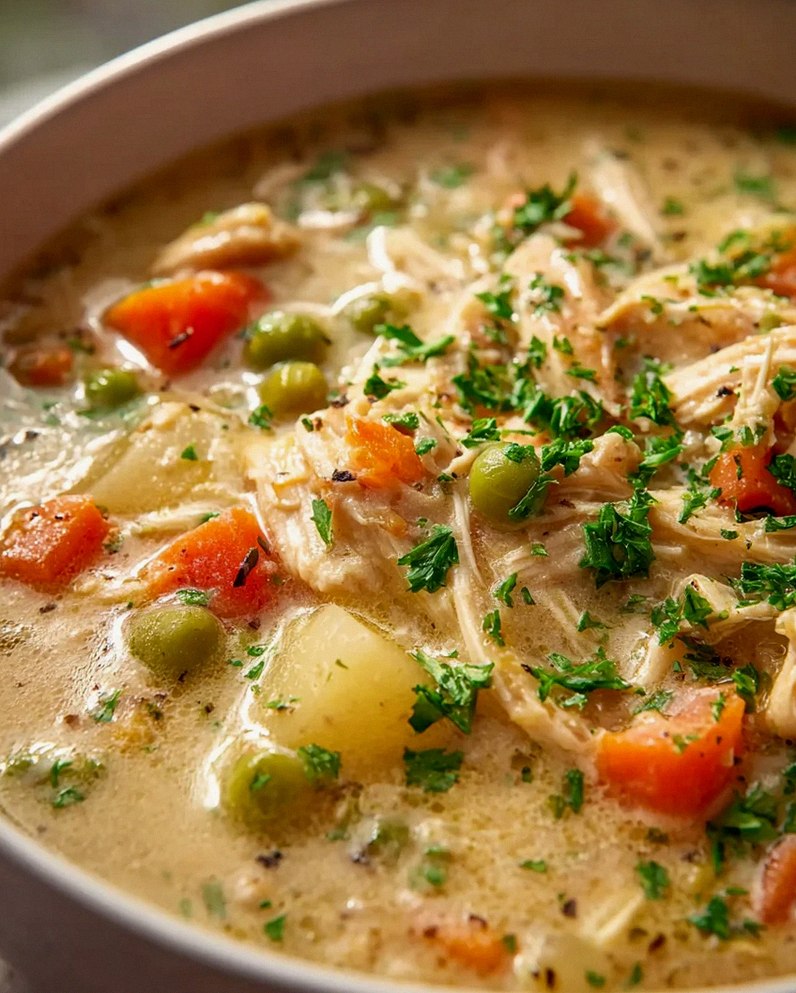 Cremige High Protein Chicken Pot Pie Suppe leicht gemacht – Schritt 2