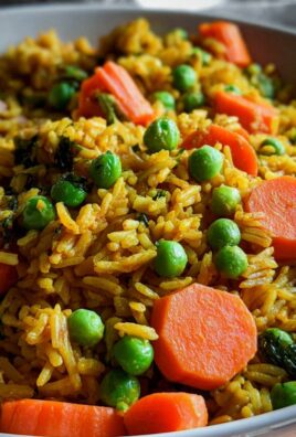 Curryreis mit Erbsen und Möhren