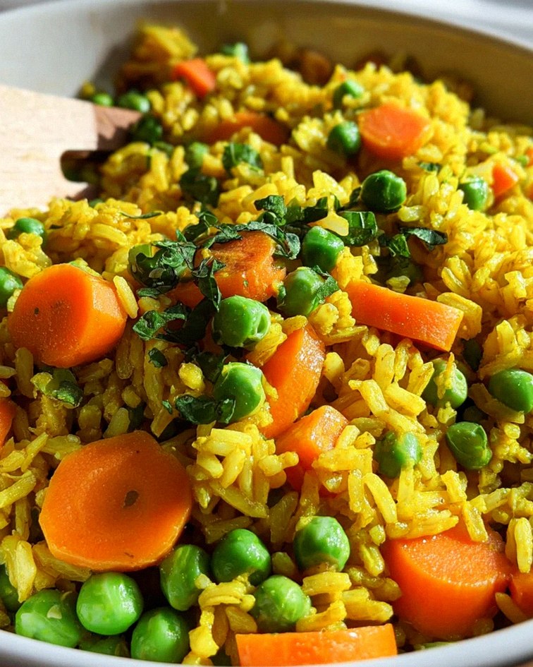 Curryreis mit Erbsen und Möhren – Schritt 1