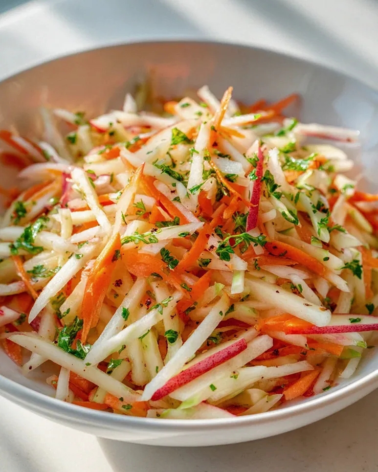 Frischer Kohlrabi-Karotten-Apfel-Salat: Schnell, Frisch & Vitaminreich – Schritt 2