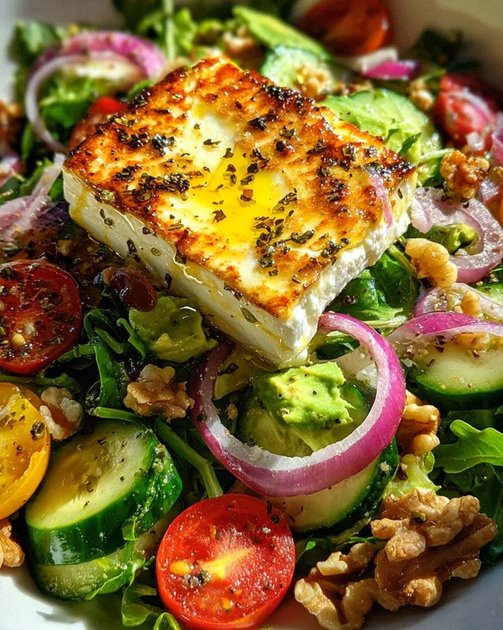 Gebackener Feta auf Gemischtem Salat – Schritt 2