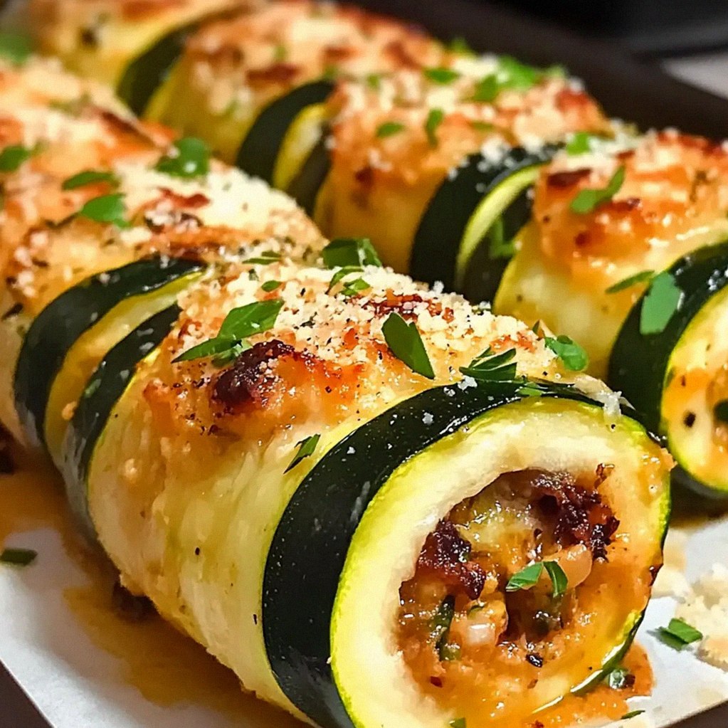 Gesunde Gefüllte Zucchini-Röllchen für jeden Tag
