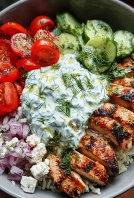 Griechische Hähnchen-Tzatziki Bowl