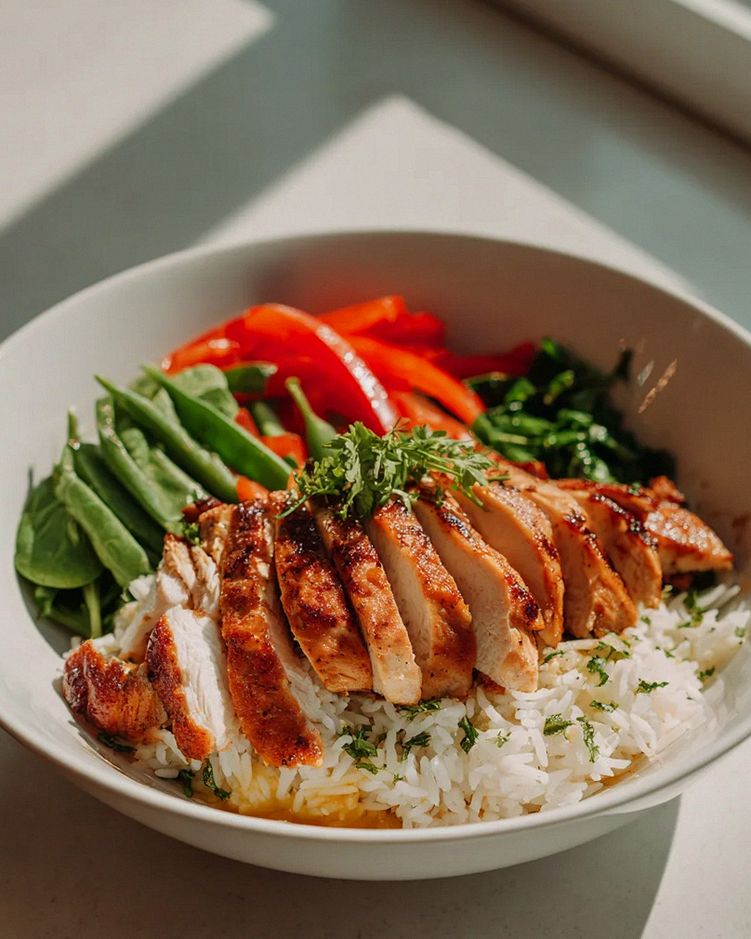 Hähnchen Reis Bowl: Frisch & lecker mit Zitronen-Dressing! – Schritt 2