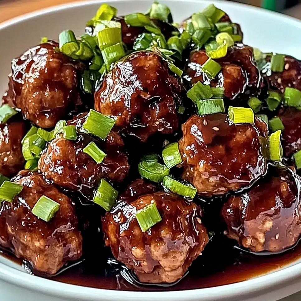 Klebrige Hoisin-Fleischbällchen mit Scallion-Sauce – Schritt 1