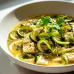 Lecker Low Carb Udon Ramen: Zucchini-Nudeln & Tofu