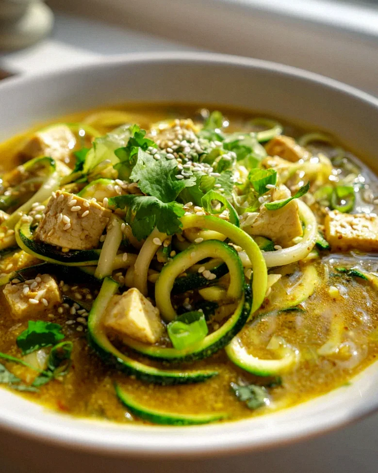 Lecker Low Carb Udon Ramen: Zucchini-Nudeln & Tofu – Schritt 2