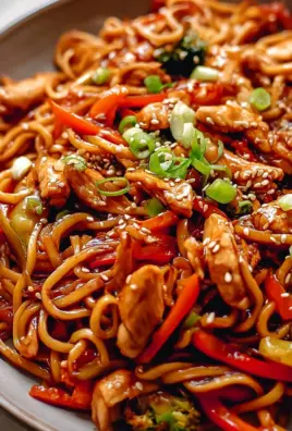 Leckere Hähnchen Teriyaki Nudeln – schnell & einfach!