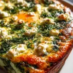 Leckerer Low Carb Spinat Auflauf mit Feta und Ei Rezept