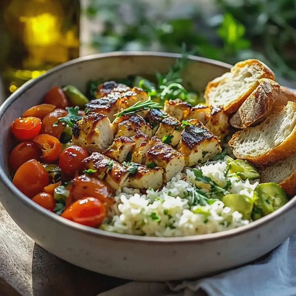 Mediterrane Hähnchen-Bowl gesund und schnell zubereitet – Schritt 1
