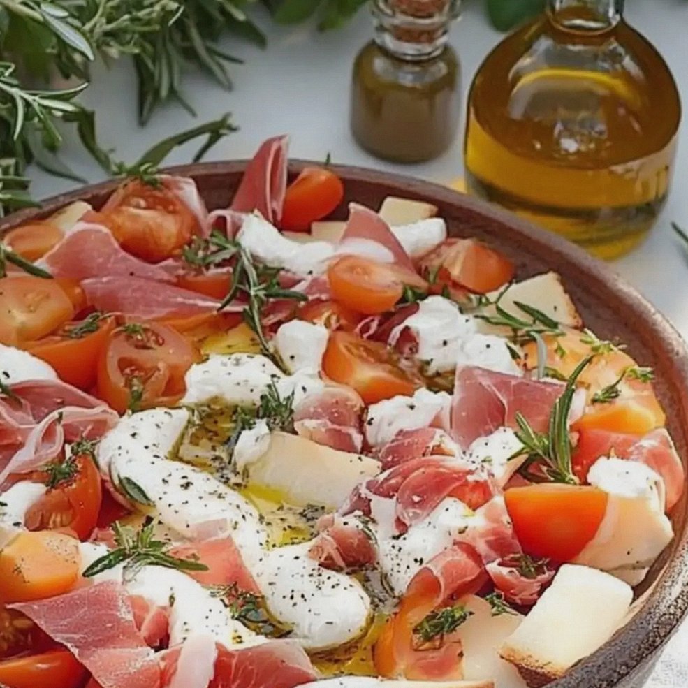 Melonensalat mit Putenschinken und Tomaten schnell zubereiten – Schritt 2