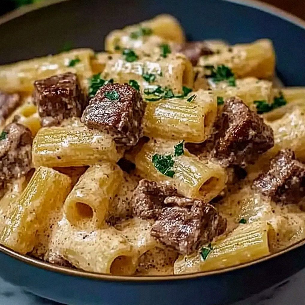 Parmesan Rindfleisch mit Rigatoni Einfach zubereiten – Schritt 1