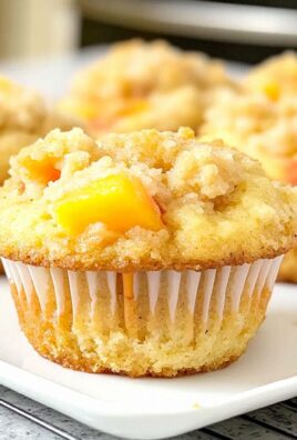 Pfirsich-Cobbler-Muffins für den perfekten Sommergenuss