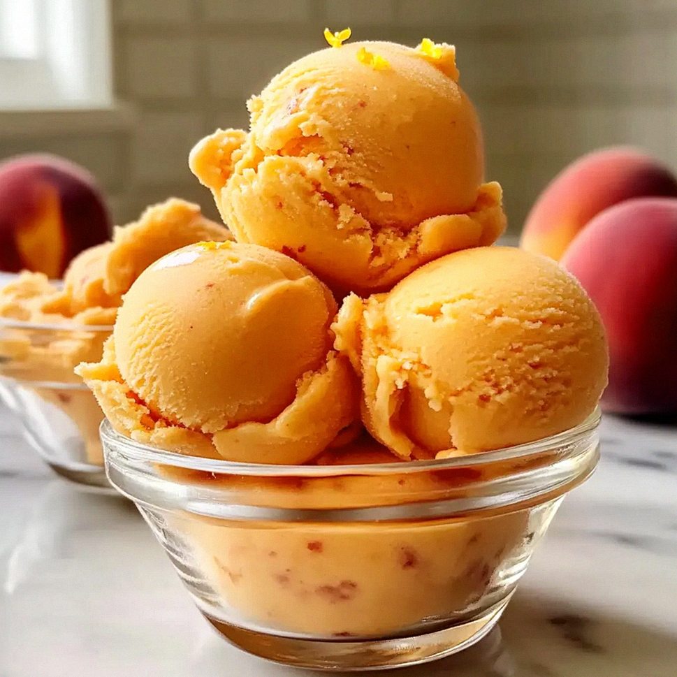 Pfirsich-Sorbet ohne Eismaschine schnell gemacht – Schritt 1