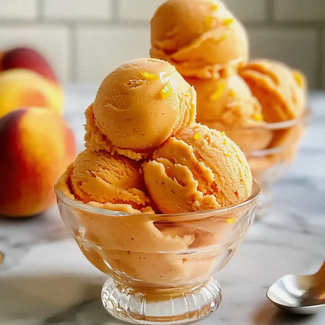 Pfirsich-Sorbet ohne Eismaschine schnell gemacht – Schritt 2
