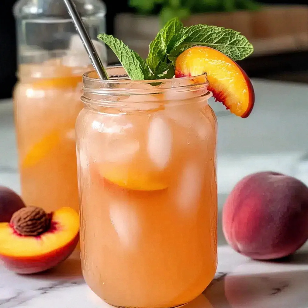 Pfirsichlimonade für den perfekten Sommergenuss