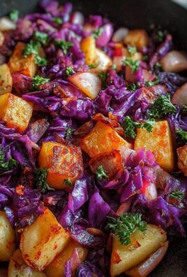 Rotkohl Pfanne mit Kartoffeln
