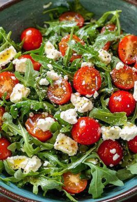 Rucola Salat mit Feta und Tomaten