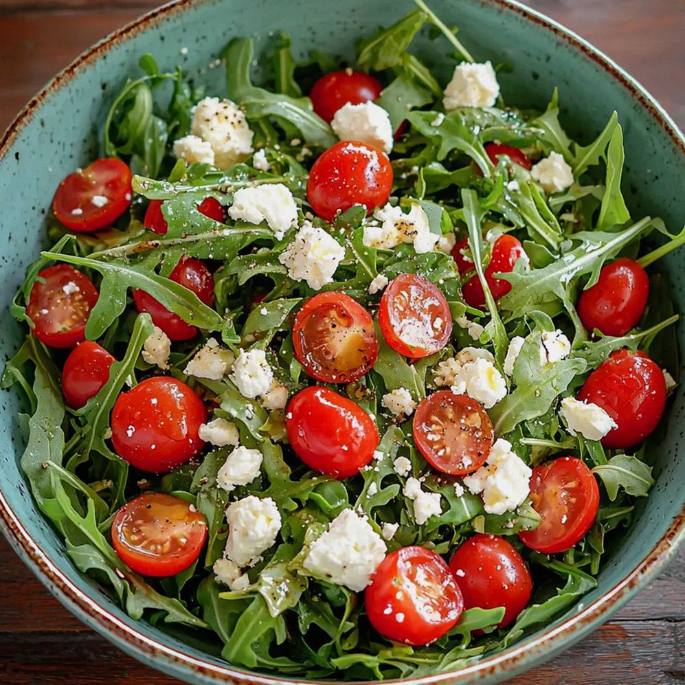 Rucola Salat mit Feta und Tomaten – Schritt 1