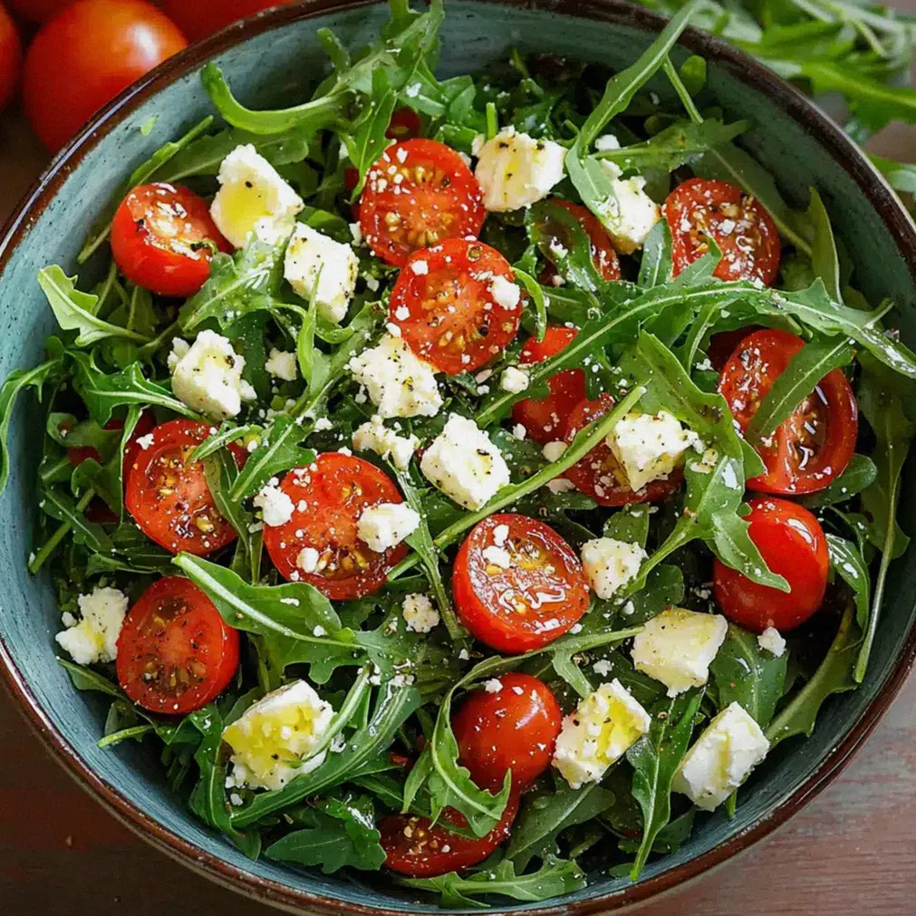 Rucola Salat mit Feta und Tomaten – Schritt 2