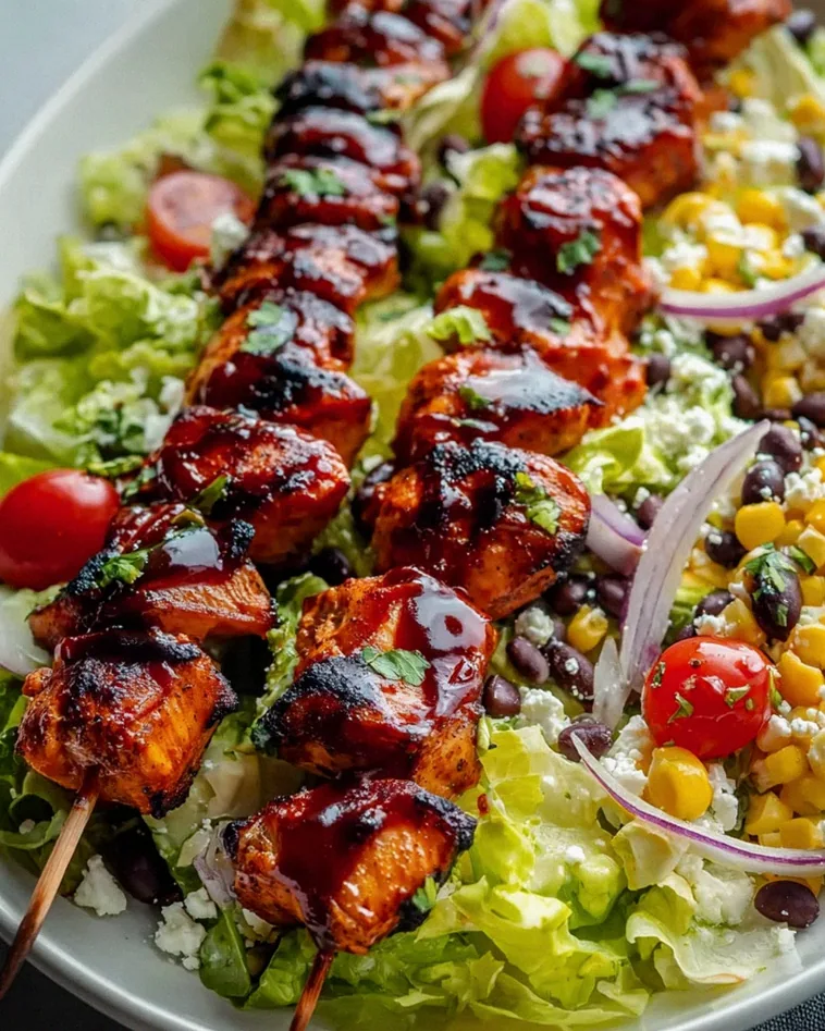 Saftiger BBQ Chicken Spießsalat – Dein neues Lieblingsrezept! – Schritt 1