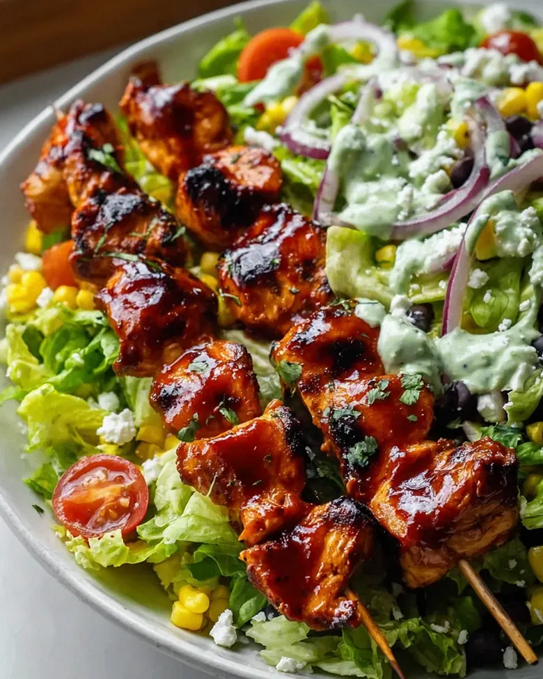 Saftiger BBQ Chicken Spießsalat – Dein neues Lieblingsrezept! – Schritt 2