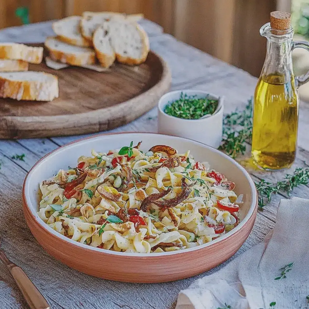 Spätzlesalat mit Mayo für einen schnellen Genuss