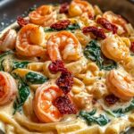 Tomate Garnelen mit Spinat Pasta in 30 Minuten