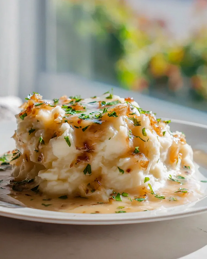 Unwiderstehliche Knoblauchbutter-Zwiebelsauce für Püree – Schritt 2