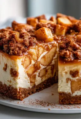Unwiderstehlicher Apfel Crumble Cheesecake Rezept zum Verlieben